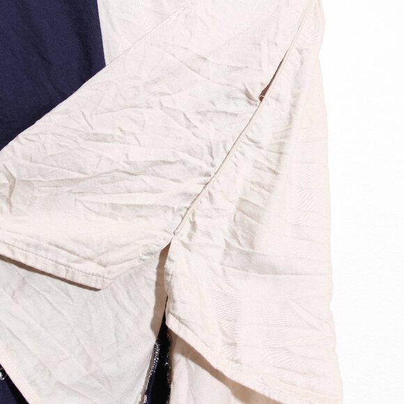 SANI Colorblock Bandeau & High Rise Short Set Embroidered Navy Cream Size Small - Picture 10 of 16